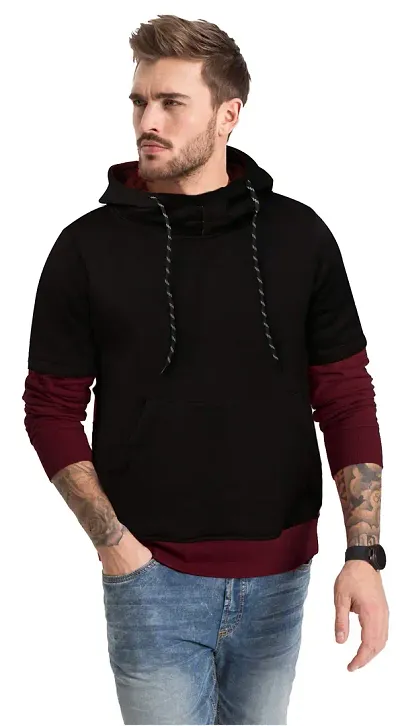 JUGULAR Men's Cut Sleeve Hooded Sweatshirt