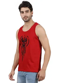 JUGULAR Men's Cotton Printed Vest- (Pack of 3) (Red,Olive,Grey, Medium)-thumb3