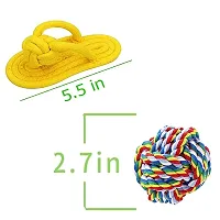 Dog Durable Cotton Chew Rope Slipper Dog Toys for Teething Playing Fun Toy + Gums Massage + Stress Relief Chew Rope Toy + Rubber Flavoured Chew Bone Suitable Small and Medium Puppies Pack of 4-thumb1