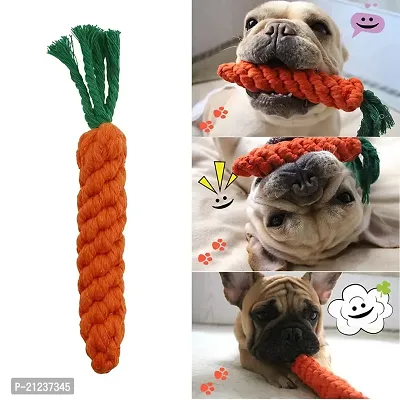 Dog Durable Cotton Chew Rope Slipper Dog Toys for Teething Playing Fun Toy + Gums Massage + Stress Relief Chew Rope Toy + Rubber Flavoured Chew Bone Suitable Small and Medium Puppies Pack of 4-thumb5