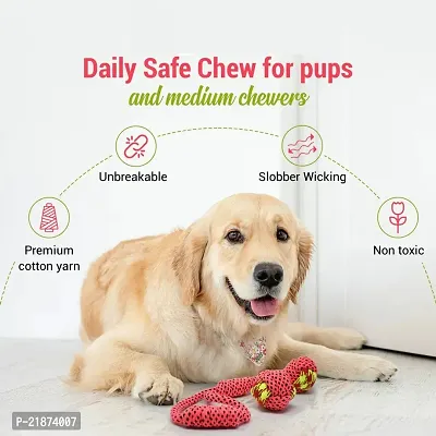 New Dog Chew Toys for Puppies  Small Medium Dogs, Puppy Chew Toys for Teething, Interactive Dog Rope Toys for Boredom, Rubber Dog Chew Bone - Color May Vary-thumb4