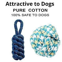 Dog Toys + Dog Chew Toys + Puppy Teething Toys + Rope Dog Toy + Dog Toys for Small to Medium Dog Toys + Dog Toy Pack + Tug Toy + Dog Toy Set + Washable Cotton Rope for Dogs (5 Pack)-thumb2