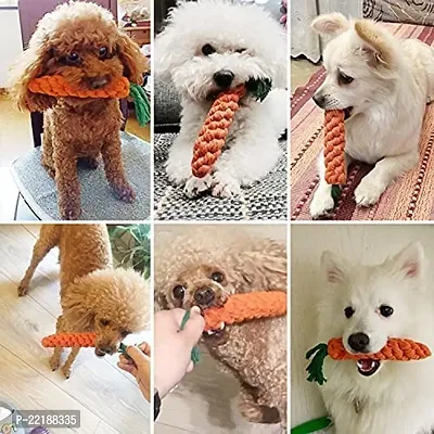HEAR DOGGY Dog Rope Toy + Interactive Pet Chew Toys Set + Washable Braided Cotton Rope for Dogs + Dog Toys for Puppies, Small and Medium Dogs Durable Teething Ropes + Dog Toy Set (3 Pack)-thumb5