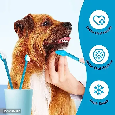 Hear Doggy 7 in 1 Dog Grooming Kit Bath Brush| | Toothbrush | Double Side Comb | Nail Cutter | Nail Filler | Pet Self Cleaning Slicker Brush | Chew Bone | Pet Spa Kit-thumb3