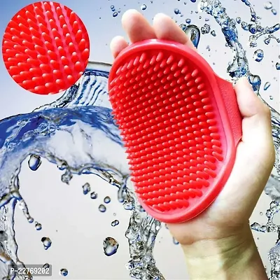 Hear Doggy Grooming Glove Brush Pet Shampoo Comb Clean Hair  Massage Skin Rubber Glove for Dogs Or Cats (Color May Vary)