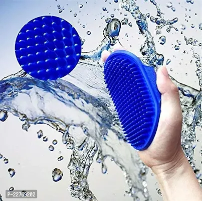 Hear Doggy Grooming Glove Brush Pet Shampoo Comb Clean Hair  Massage Skin Rubber Glove for Dogs Or Cats (Color May Vary)-thumb3