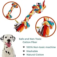 Durable Cotton Rope Chew Toy for Dogs | Chewing, Playing, Teething  Training for Small to Medium Dogs  Puppies (2knot + Rope Ball)-thumb1