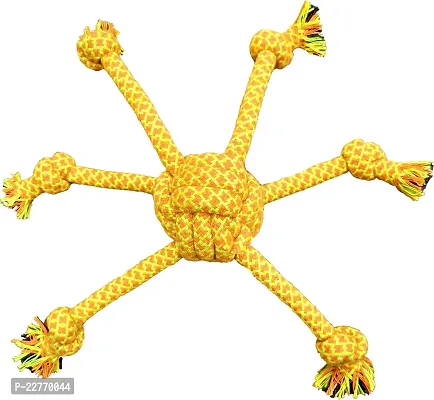 Hear Doggy Spider 6 Legs Dog Rope Ball for Puppy Teething, Adult Dog Toys for Medium  Large Dogs