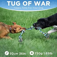 Cotton Dog Rope Toy for Aggressive Chewers, Tough Tug of War Large Dog Toys with Knots, Durable Cotton Rope Dog Chew Toy for Medium and Big Dogs- Washable (5 Knots Rope)-thumb4