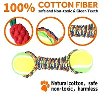 Dog Chew Toys, Tough Dog Toys for Small Breed,Heavy Duty Dental Dog Rope Toys Kit for Medium Dogs,Carrot Indestructible Dog Toys, Cotton Puppy Teething Chew Tug Toy Set of 3-thumb1
