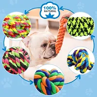 Hear Doggy Toys for Puppies + Toys for Small Medium Large Dogs Chew Toys, Rope Toys + Dog Ball Toys + Rope Dumble Toys 6 in 1 Pack (Buy One Get One Chew Bone Free)-thumb4