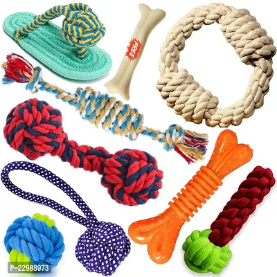 Hear Doggy Dog Chew Attractive Cotton Poly Mix Chew Dog Toys Rope for Adult, Small  Medium Dogs for Teething Suitable Small and Medium Puppies-thumb0