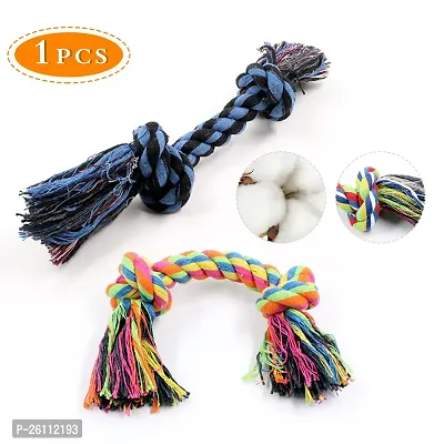 New Tug Dog Rope Toy for Chewing Teething, Dental Dog Chew Toys for Medium  Large Breed Dogs - Color May Vary-thumb2