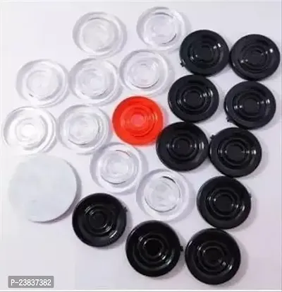 Transparent 24 Carrom Coins With 1 Striker Board Game Accessories