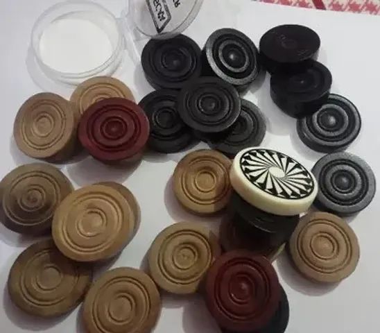 Carrom Board Striker With 24 Wood Coins Board Game