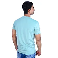 MJE Men's Pack of 2 Regular Fit T-Shirt | Round Neck, Half Sleeves Men's Nylon Lycra T-Shirt(Pista&Black,Medium)-thumb4