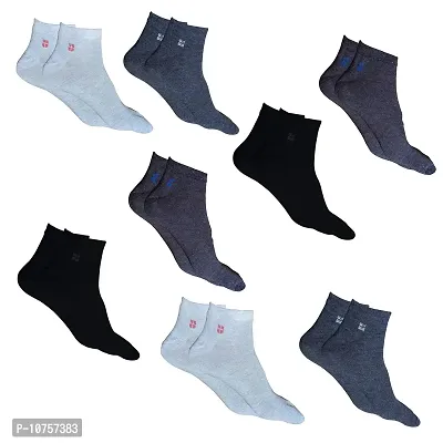 MJE Unisex Cotton Ankle Length Casual Socks Combo of 8,Free size,multi6
