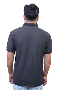 ME Solid Polo T Shirts for Men Black-thumb1
