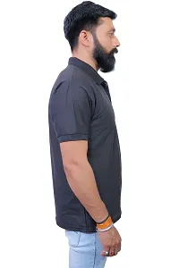 ME Solid Polo T Shirts for Men Black-thumb4