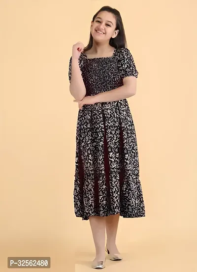 Fabulous Crepe Dress For Girls-thumb0