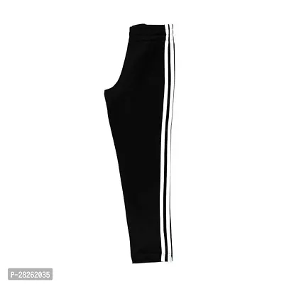 Stylish Black Cotton Blend Solid Regular Track Pants For Men