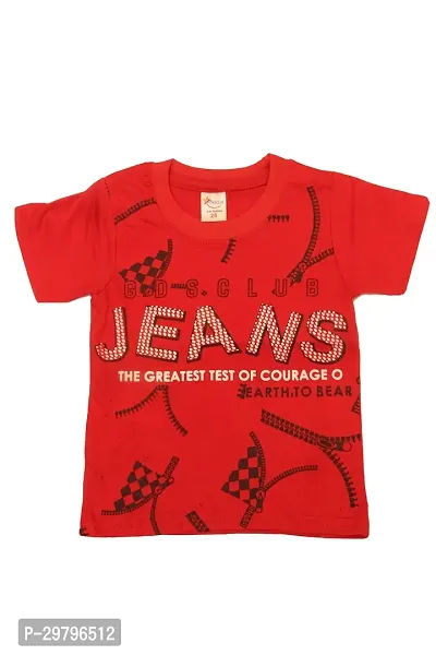 Stylish Cotton Printed Tees For Boys-thumb0