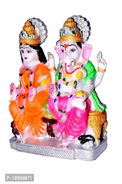 ATUT Laxmi and Ganesh Idol for Home Puja avaialable in Medium Size, Multicoloured, Unbreakable - 15 cm-thumb3