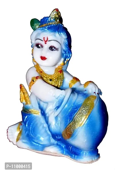 ATUT Krishna Makhan chor Murti, Decorative Idol for Home Decor, Unbreakable - 16 cm-thumb4