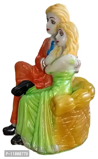 ATUT Love Couple Statue Showpiece in Small Size, Made up of PVC,Rubber, Unbreakable- 11 cm-thumb3