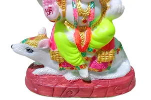 ATUT Ganesha Idol with Cute mushak, Unbreakable-19cm-thumb2