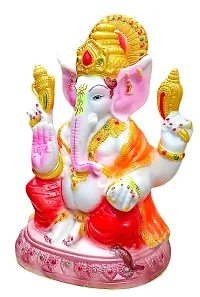 ATUT Polyvinyl Chloride Very Big Size Ganesha Idols (Multicolour, 30cm)-thumb2