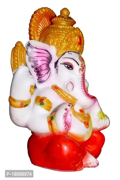 ATUT Ganesh Murti, Idol for Car Dashboard in Small Size in Multicolour, Unbreakable - 14 cm-thumb3