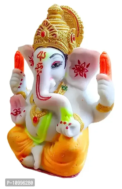 ATUT Ganesh Murti, Idol and Used for car Dashboard, in Small Size, Magnificent Design and Beautiful Colour, - 11cm-thumb3