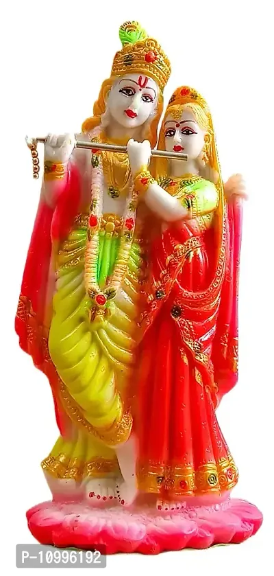 ATUT PVC Big Size Radha Krishna Idol (Multicolour, 23 cm)