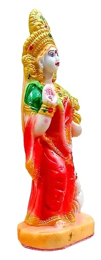 ATUT laxmi murti, Idol, Statue for Home Decor, in red Colour, Medium Size, Made up of PVC, Unbreakable- 18 cm-thumb2
