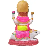 ATUT Ganesha Idol with Cute mushak, Unbreakable-19cm-thumb1