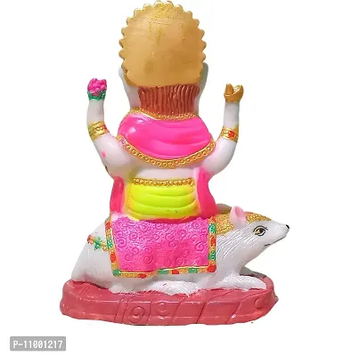 ATUT Ganesha Idol with Cute mushak, Unbreakable-19cm-thumb2