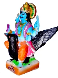 ATUT Presenting Lord Sani Dev Statue Vastu Showpiece, in Medium Size and Multicolor, Unbreakable- 15 cm-thumb2