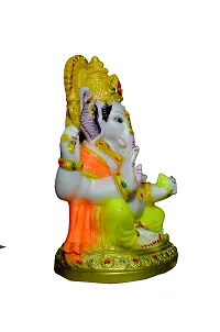 ATUT Ganesh Idol, Murti in Big Size, in Multicolor, for Home Decor and Home Temple, Unbreakable- 19 cm-thumb3