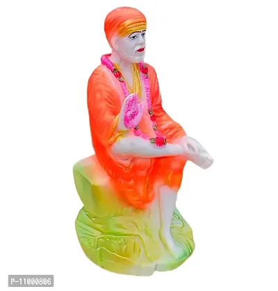 ATUT Sai Baba Murti,Idol ,Statue in Red Colour Unbreakable-22cm-thumb2