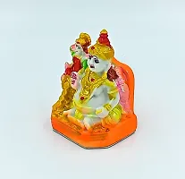 ATUT Unbreakable PVC Laxmi and Kuber Idol (Small Size - 9.5 cm, Multicolour)-thumb2