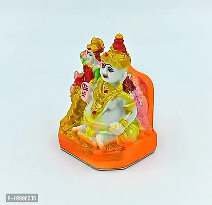 ATUT Unbreakable PVC Laxmi and Kuber Idol (Small Size - 9.5 cm, Multicolour)-thumb3