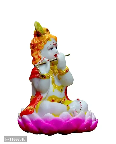 ATUT Kamal Krishna Idol for Home Puja and Home Decor ,in Medium Size,Multicolour, Unbreakable- 19cm-thumb3