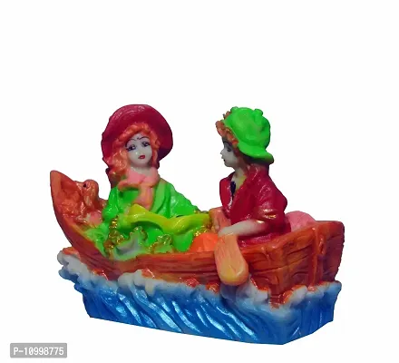 ATUT Love Couple Statue Showpiece in Ship, Multicolor, in Medium Size Unbreakable- 16 cm-thumb2