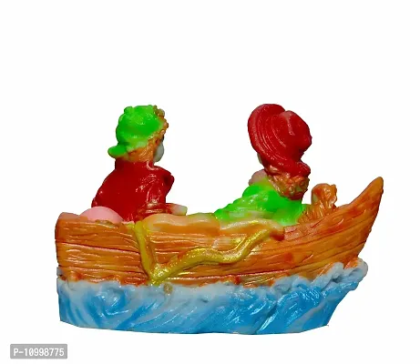 ATUT Love Couple Statue Showpiece in Ship, Multicolor, in Medium Size Unbreakable- 16 cm-thumb4