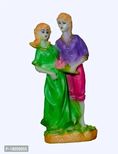 ATUT Love Couple Statue Showpiece, in Multicolor, in Medium Size, Unbreakable- 20cm.