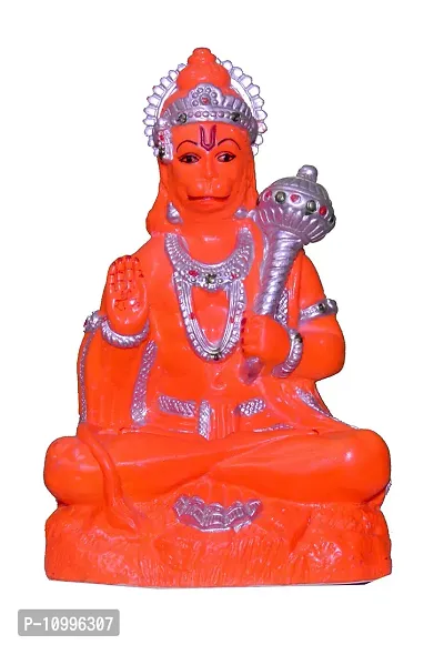 ATUT Unbreakable Hanuman Idol (RED, 25cm, Big)-thumb0