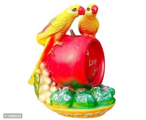 ATUT Parrot Statue showpiece Figurine Bird for Home Decor, Unbreakable- 20cm-thumb2