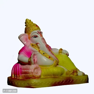 ATUT Ganesh Idol, Murti in Big Size, in Multicolor, for Home Temple, Unbreakable- 20 cm-thumb2