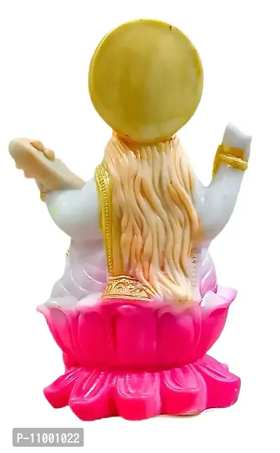 ATUT Unbreakable PVC Saraswati Idol (Medium Size - 16 cm, Pink)-thumb4